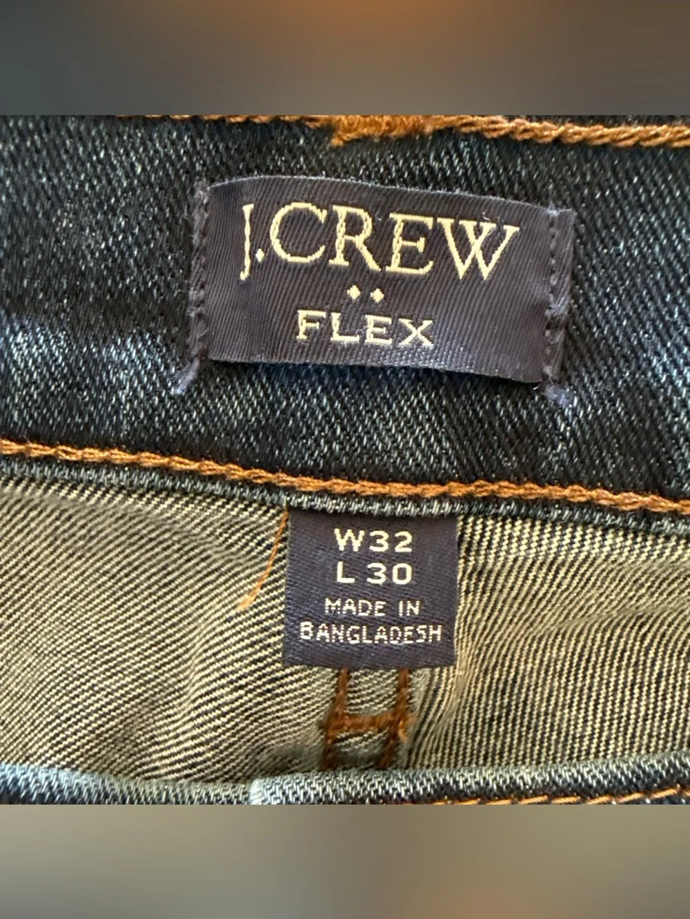 J. Crew Men's Slim Straight Jeans in Dark Blue Denim